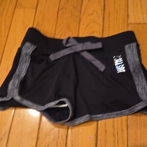 Justice Black and Gray Kids Shorts